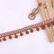 2 Yards 2,8 cm Bunt Pom Poms Quaste Borte Pomponborte Bommelborte Pomponband Fransenborte Fringe Band Pom Pom Fransen Bommelband Bommel Fringe Spitzenband Quaste Trim Band Zum NäHen(Coffee)
