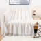 Hayisugal Sofadecke Wohndecke Boho Decke Weich Strick Decke mit Quaste Kuscheldecke Sofadecke Couch Outdoor Decke Überwurfdecke, Weiß, 150 x 200cm