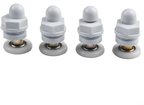 HEBEOT Lot de 4 roulettes de porte de douche pour une utilisation sur des portes en verre de 4 à 8 mm, pour la plupart des cabines de douche, cabines de douche (23 mm)