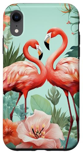 Flamingo-Muster Koralle Hülle für iPhone XR
