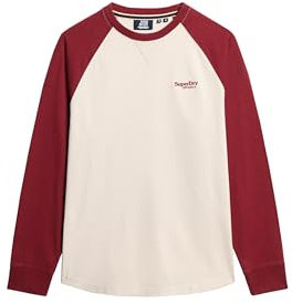 Superdry Essential Logo Baseball Long Sleeve T-Shirt 2XL White