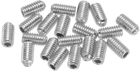 sourcing map Guitar Bridge Saddle Height Adjustment Screws Metric M3x6 Silver for Electric Guitars Bridge 20pcs