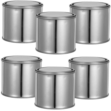 HAWILLOSCH 12 STK Tintenspeicherdose lagercontainer Metall dose Metall Eimer kanister Metall gießen Farbeimer mit Deckel Nacharbeiten Puzzle Tintenbehälter Tinte kann Silver
