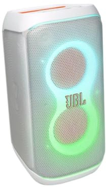 JBL, PartyBox Club 120 Bluetooth-Lautsprecher, Lichtshow, spritzwassergeschützt, 160 W RMS Weiß