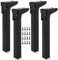 GOYADA 4 Pcs Pied de Table Rabattable 25 cm, Pieds de Table Pliables en Métal, Pied Pliable Noir 90° pour Table, Lit, Canapé, Ordinateur Portable, Armoire