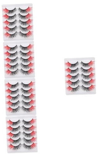 IWOWHERO Lot De 5 Faux Moelleux Pour Femmes Avec Boîte Application Facile Maquillage Quotidien 5 Paires X 5