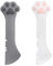 BOXOB 2pcs Pet Food Can Spoon, Silicone Dog Food Can Opener Cute Cat Paw Scoop for Wet Food Pet Can Spatula Multifunctional Canned Food Mixing Spoon for Cat Dog Dry Food Pet Supplies (White, Grey)