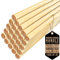 Wooden Broom Handle – Multipurpose Garden Broom Shaft, Mop Handle, Broomstick Brush Pole, Plant Support Wooden Sticks for Garden - 120cm Long Stick (Pack of 25, 15/16 (23/24mm)