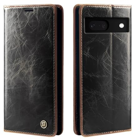 phase9 Handyhülle für Google Pixel 8 Klapphülle Magnetverschluss RFID-Schutz Kartenfächer Geldfach Standfunktion Vintage Schutzhülle Braun