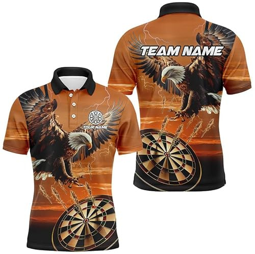 Personalisierte 3D-Adler-Dartshirt für Herren & Damen | Individuelles Teamliga-Trikot Leistungs-Darttrikot T2270