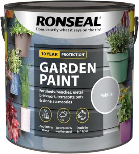 SuperGift.com Garden paint adds colour, waterproofs, and improves water repellence (Pebble, 2.5 Liters)