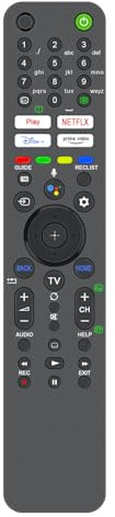 AULCMEET RMF-TX521E Sprachersatz-Fernbedienung Kompatibel mit Sony 4K OLED Smart TV KD-50X80J KD-50X81J KD-50X82J KD-55X80J KD-55X81J KD55X80J KD50X89J KD50X82J KD50X81J KD50X80J KD43X89J