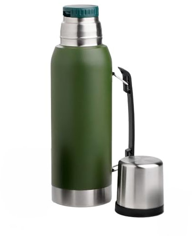 BARGRIN Termo Acero Inoxidable 1 Litro - Termo Agua Caliente - Termo Para Mate - Productos Argentinos - Termo Acero Inoxidable - Yerba Mate