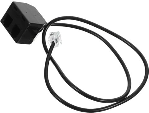 KICHOUSE Telefonverlängerungskabel führen Adapter Telefonzubehör Telefonkonverter Telefonanschluss telefon verlängerungskabel RJ Splitter Telefon-Splitter Telefonanschlüsse Gummi Schwarz