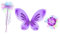 Beaupretty 1 Set Wing set di tre pezzi arredamento delle oggetti di scena per foto puntelli alari tessuto Viola,porpora Colore Casuale