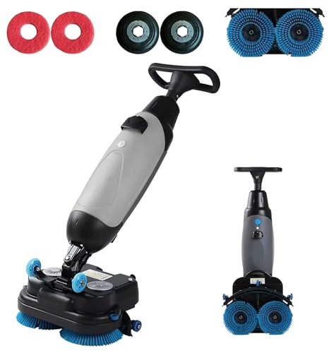 Lavasciuga Pavimenti, Lucidatrice E Pulitrice per Pavimenti Multifunzione, Con Pista Di Pulizia Da 43 Cm, 240 Giri/Min, Pulizia Profonda Di Piastrelle, Pavimenti in Legno Gray