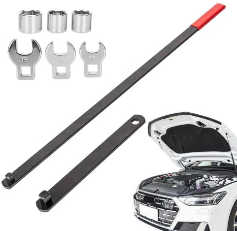 Serpentine Belt Tool Set - 8Pcs Adjustable Wrench, Tensioner Pulley Remover, Idler Tool Kit, Long Handle Extension, Auto Belt Installation | Mechanical Workshop Repair for Car Truck Engine Tension
