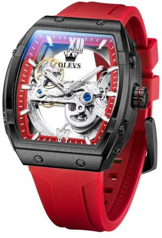 OLEVS Montre-bracelet ultra fine pour homme - 6,5 mm - Minimaliste - Étanche - Date et bracelet en cuir