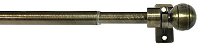 Tilldekor Designvitragestange MERAN, messing-antik, Ø10mm, ausziehbare Gardinenstange, 60 - 100 cm, inkl. Trägern und Befestigungsmaterial