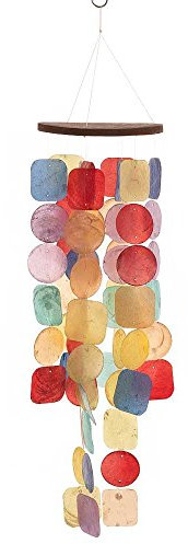 HAB & GUT -HA0P2- Windspiel Regenbogen, Perlmutt, 63 cm, Fensterschmuck, Mobile für Fenster, Terrasse und Balkon