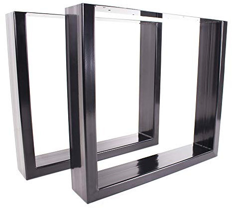 KTC Tec Aktion! Tischgestell Stahl TUGs-150x50 schwarz pulverbeschichtet Tischuntergestell Kufengestell Loft Industriedesign massiv Design Tisch Breite 600 mm - 1 Stück (1 Rahmen)