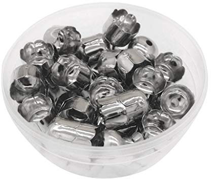 Perfeclan 45 Endkappen Schmuck Eisen 10mm Schnur Endkappen Erkenntnisse, Silber, 10mm