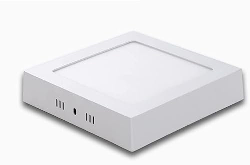 CABLEPELADO Plafon LED 18W cuadrado | Instalación en superficie | Marco blanco aluminio | Medida 225 mm x 40 mm altura | Luz Neutra 4200K | 1650 Lumens [Clase de eficiencia energética A]