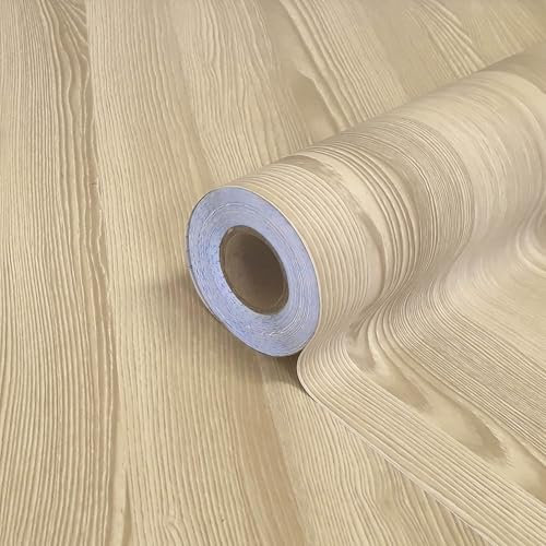 Extra Starke Laminierte Selbstklebende Holzfolie MITTLERE KIEFER - Klebefolie Möbelfolie Dekofolie | Türfolie Küchenfolie Schrankfolie Tischfolie | Rollenbreite 90 cm x Wunschmaß in LFM