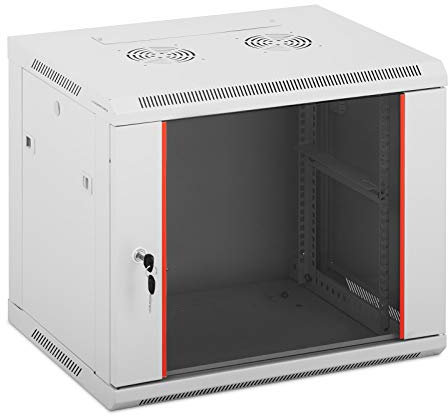 Fromm & Starck Star_DC.19.9.SB_01 Serverschrank 19 Zoll abschließbar 9 HE bis 75 kg grau Netzwerkschrank Datenschrank