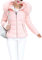 EFOFEI Femme Manteau d'hiver Jacket Court Veste à Capuche Fourrure Fausse Chaud Doudoune Parka Veston Rose M