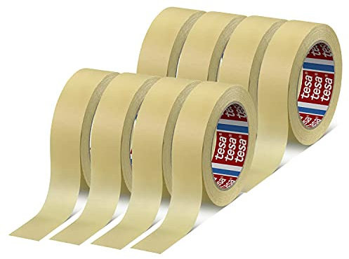 tesakrepp 4323 Basic Abdeckband Malerkrepp zum Abkleben - für leichte Malerarbeiten im Innenbereich - hellbeige - je 50 m x 38 mm | 8er Pack