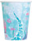Unique 82227 Pappbecher – 266 ml – Meerjungfrauen-Party – 8 (1 Stück), Paper, Multicolour