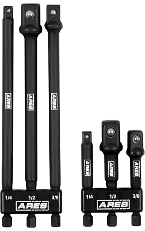 ARES 22025 6-Piece 3-Inch and 6-Inch Impact Grade Socket Adapter Set