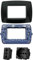 Di Tutto Per Tutti® Set Completo 4 Pezzi Living Light Compatibile, 1 Placca 3 Posti, 1 Supporto 3 Posti, 1 Shuko 2P + T e 1 Presa Bipasso 2P+T 16A 250V, Nero
