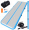ChampionPlus Aufblasbare Air Matte Track Tumbling Matte 3m Gymnastikmatte Turnmatte mit elektrischer Luftpumpe, Yogamatte, Camping Trainingsmatte, Fitness Yoga Sportmatte（Blau）