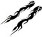 iSpchen 2 Stück Autoaufkleber Sport Racing Flammen Aufkleber reflektierende Sticker Auto Stoßstangen Aufkleber Motorrad Kraftstofftank Abziehbild Dekoration Styling Aufkleber,24cm,Schwarz