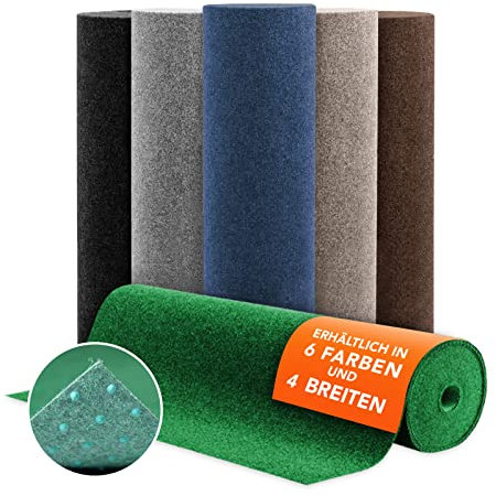 Floordirekt Rasenteppich Farbwunder Pro - Balkonteppich - Kunstrasen Teppich für Terrasse, Balkon und Freizeit - Erhältlich in 6 Farben (67 x 400 cm, Grün)