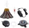 YWNYT Aquarium Volcano Decoration Kit avec Pompe à Air, coloré LED lumière air Pierre Bulle décoration Aquarium Aquarium décoration Aquarium Aquarium