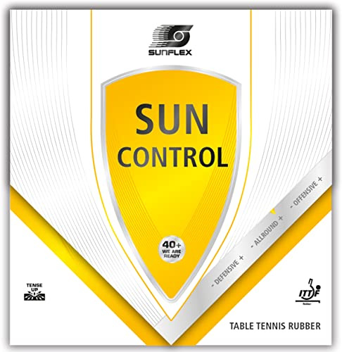 Sunflex Sun Control Tischtennis-Belag | professioneller Allround Belag | ITTF zugelassen | maximale Rotation und Kontrolle | 2,1mm Schwamm | rot
