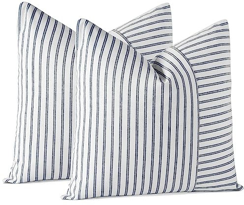 JOTOM Gestreift Kissenbezug 2er Pack Spleißen Kissenhülle SofakissenDekokissen Sitzkissen Deko für Raum Garten und Terrasse 50x50cm