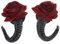 Beaupretty Gothic Sheep Horns Hair Clip with Flowers for Halloween Fancy Dress Cosplay