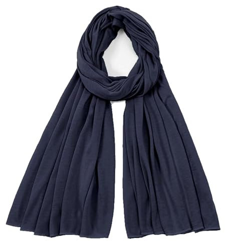 Van Der Rich ® - Einfarbiger Schal Weiche Stola 68cm*170cm - Damen (Marine14)