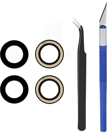 Cemobile 1 Set Rückkamera-Objektiv-Ersatz für iPhone 14 und iPhone 14 Plus + vorinstallierter Kleber + Reparaturwerkzeug-Set