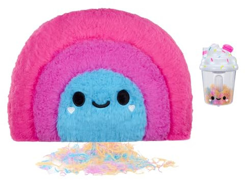 Fluffie Stuffiez Feature Plush - Pillow Fight Plush Rainbow - Kuschelweicher Flaum - ASMR, Interaktiv - Einfache Reinigung mit Eigenem Staubsauger - für Kinder ab 4 und Sammler