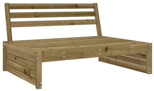 vidaXL Garten Ecksofa, Modular Gartenmöbel, Sofa Lounge Sessel für Garten Terrasse Balkon, Gartensofa Gartensessel, Imprägniertes Kiefernholz