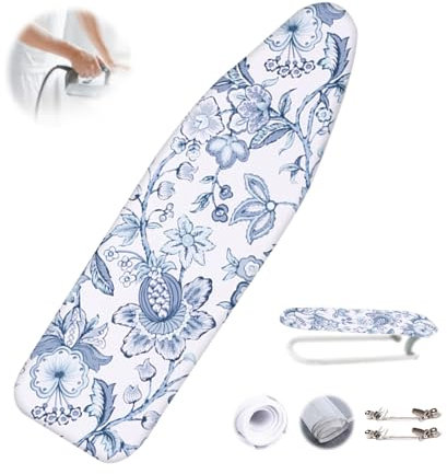 Cover For Ironing Board Ironing Board Cover And Thick Padding Easy To Install Scorch Resistant Waterproof Dustproof For Ironing Board Steam Iron For Home, Laundry ( Color : Blue , Size : 95-99x31-35cm