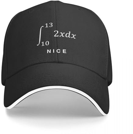 QFLLQLFF Basecap Inte ate 2X dx mit Limits 10 bis 13 = 69 SCHÖNES lustiges Mathe-Design, dunkle Baseballkappe, Pferdehut, Snapback-Kappe, Damen- und Herrenmütze Geschenk