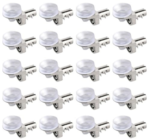 30 pcs Regalbodenträger 5mm, Winkel Gestell Halterung Regalbodenträger, Einlegeboden Halter Bodenträger, Saugnapf Glasbodenträger Bodenträger 5mm, für Bücherregal, Möbelschrank, Schrankboden Träger