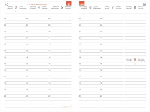 X17- A6 Wochenkalender-Wochenplaner Nachfüllpack | „Classic Plus“ 2025, 2 Hefte à 6 Monate, inkl. Memokarte. Nur passend für das X17-System. Made in Germany