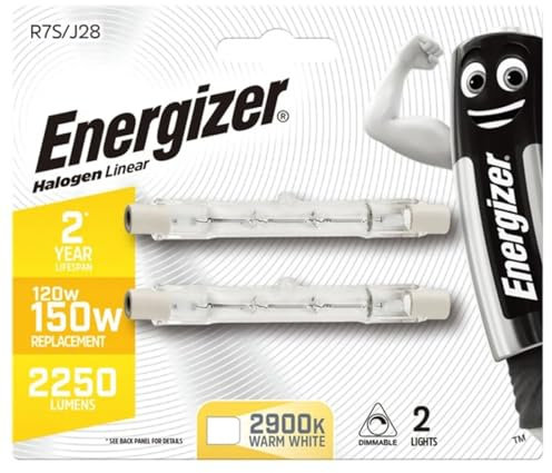 Inspired Essentials R7S 120w = 150w 78mm Halogen Bulb Floodlight Security Light Linear Bulbs R7S J28 Flood Light (Pack of 2)